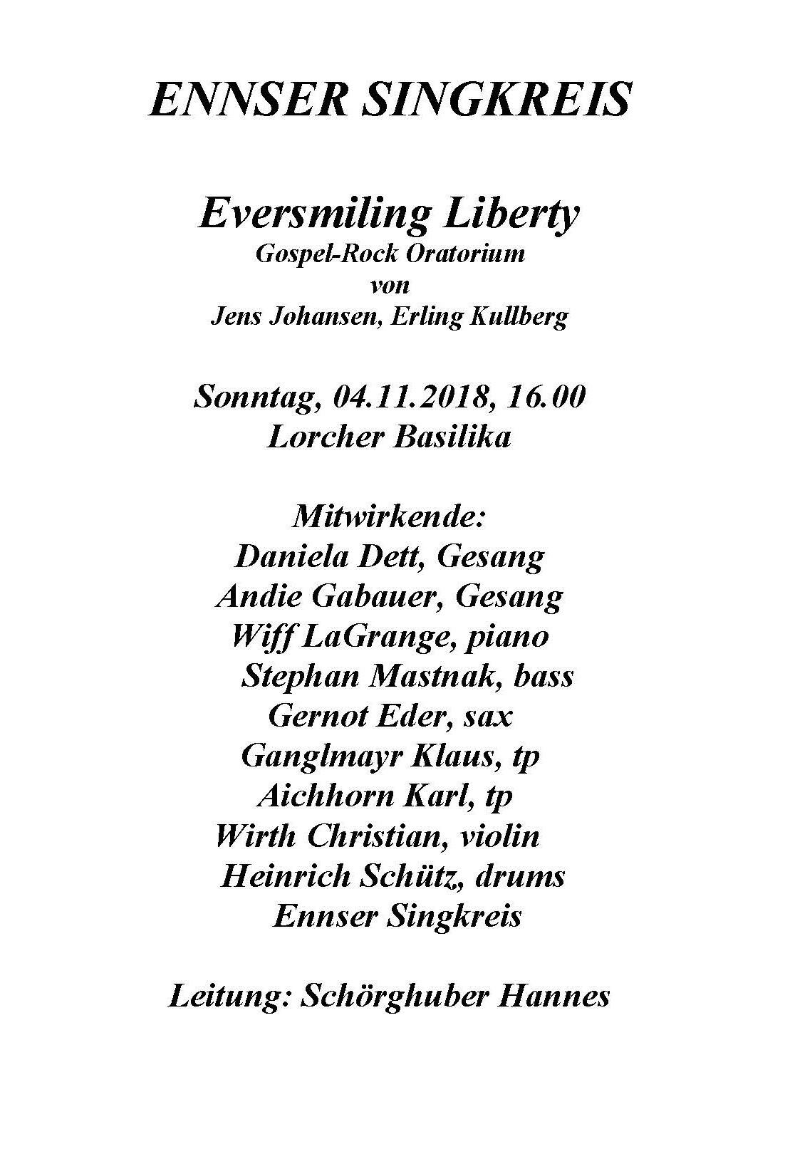 Eversmiling liberty 2018 Programm