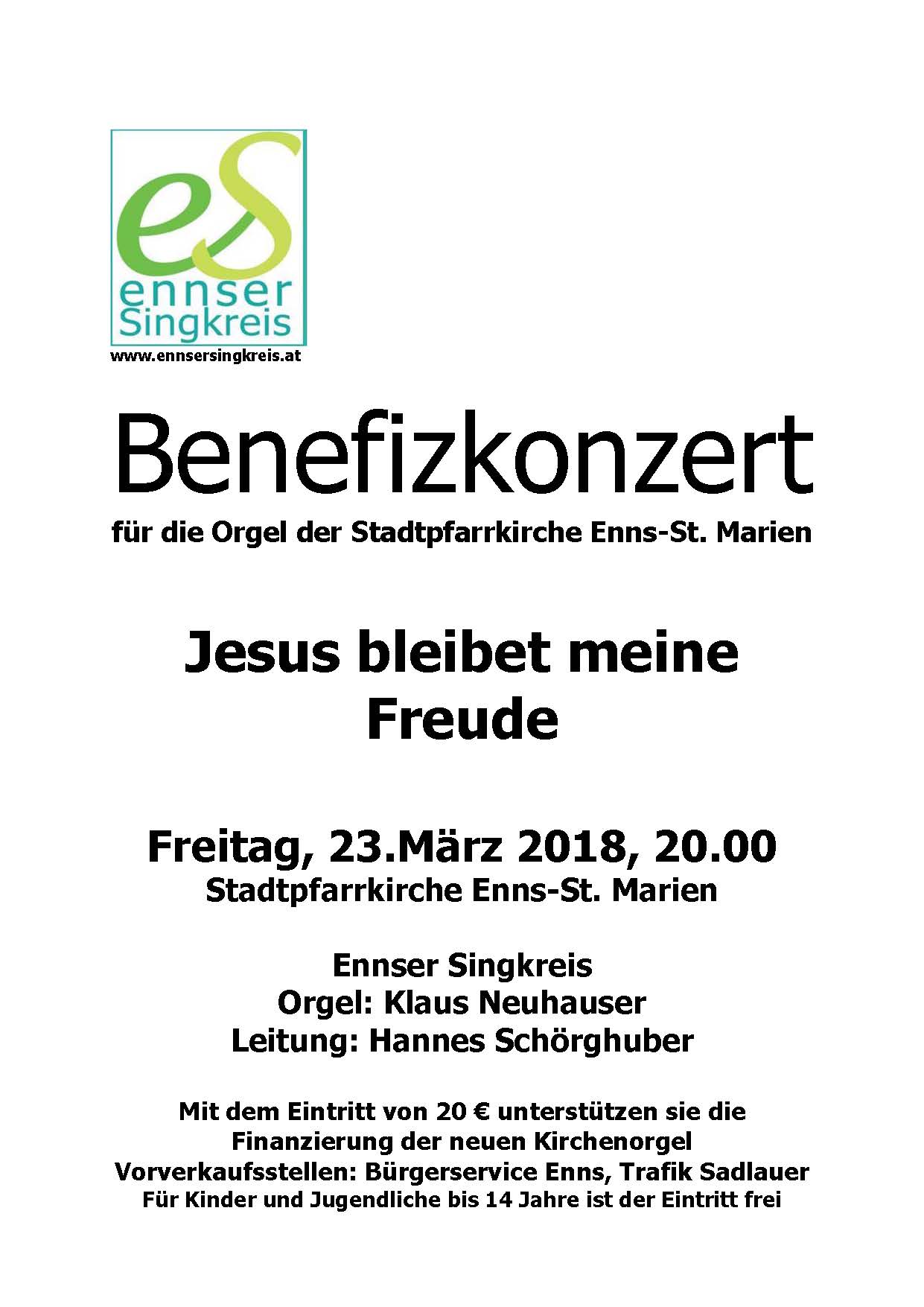 Benefizkonzert Ennser Singkreis